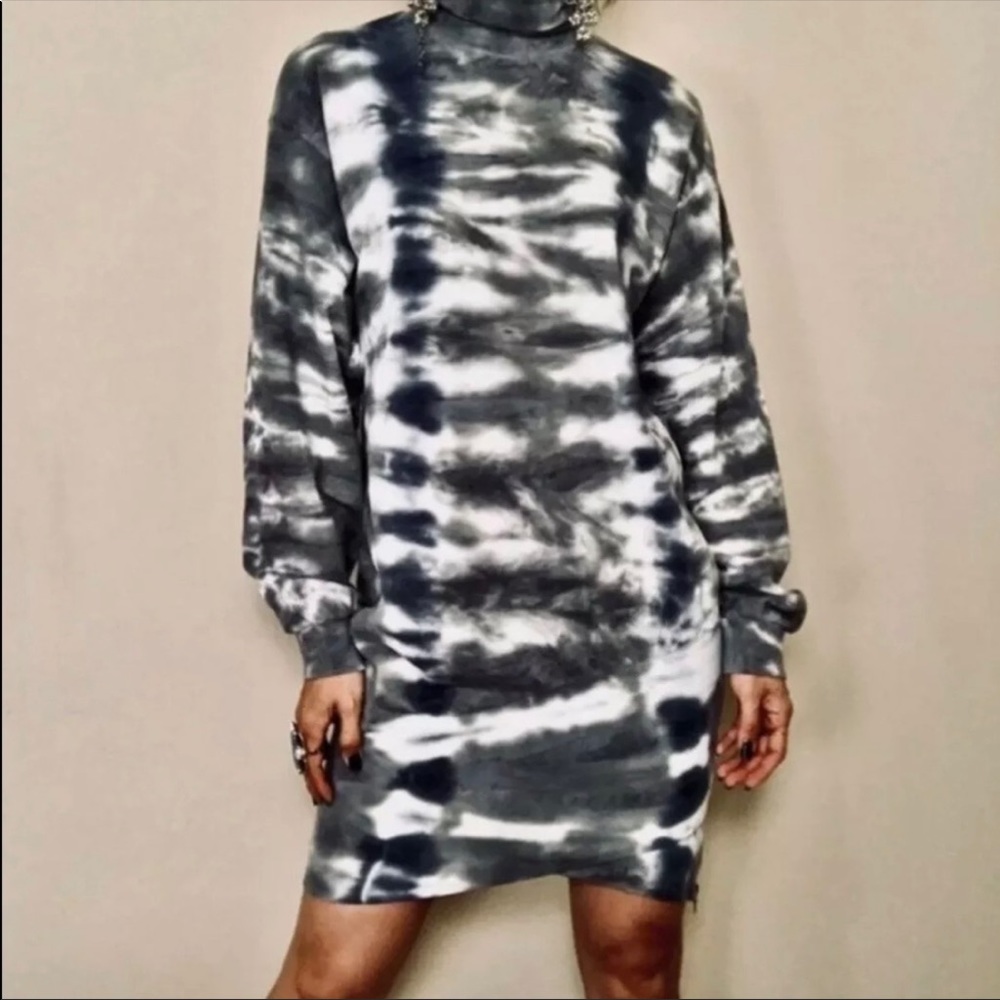 Young Fabulous & Broke Asymmetrical Tie Dye Sweatshirt Dress